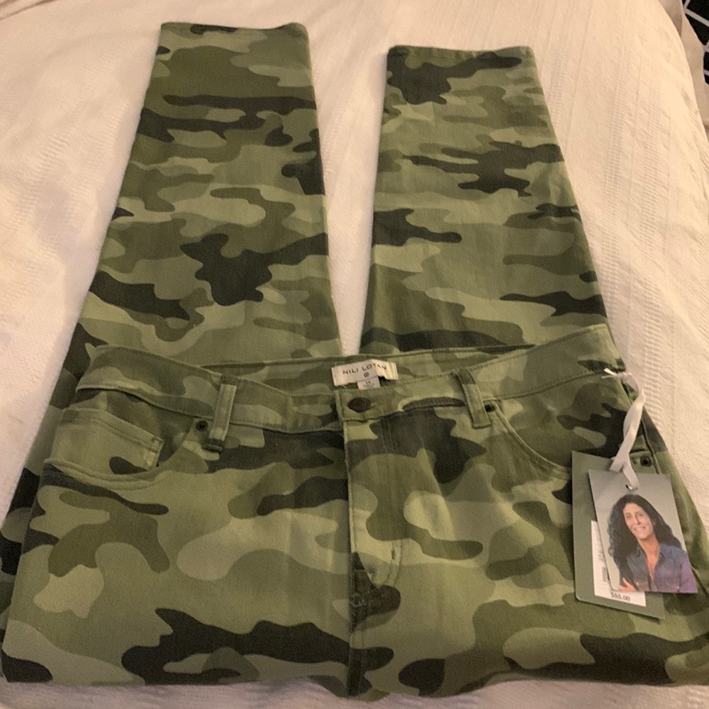 NEW NILI LOTAN X TARGET camo print pencil ankle jeans